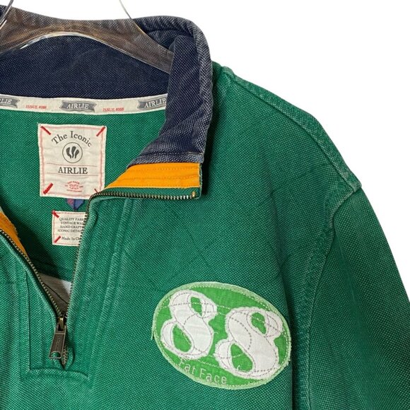Fat Face The Iconic AIRLIE IRELAND heavy pullover, 1/4 zip, VINTAGE XL rare EC - Picture 2 of 10